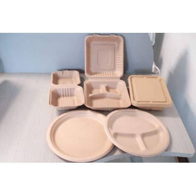 Disposable bamboo fiber tablewares