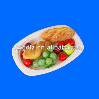 Eco-green 100% Biodegradable Microwavable Sugarcane Pasta Plate Wholesale