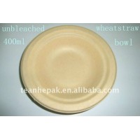 eco-friendly unbleached biodegradable disposable paper pulp molding bowl